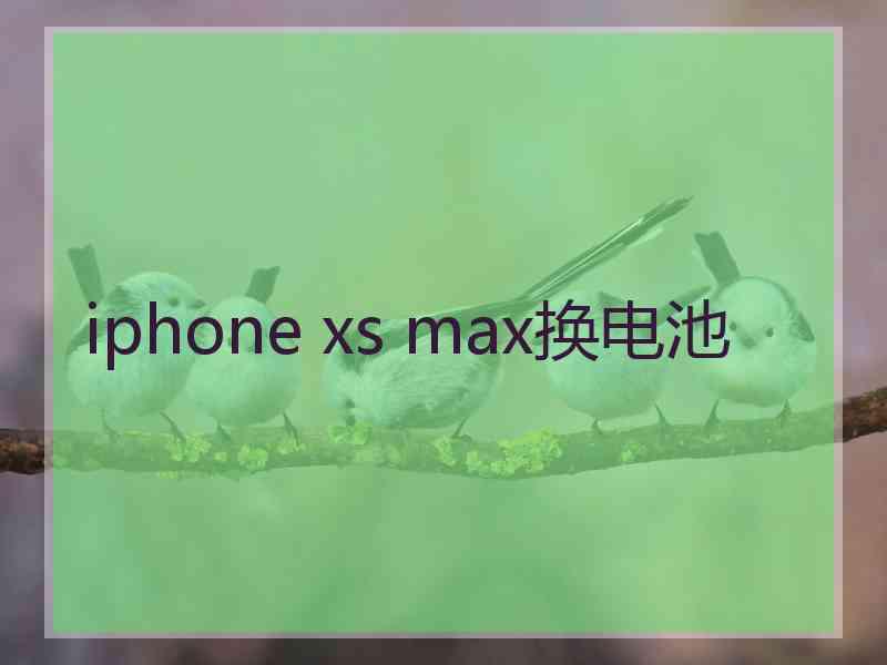 iphone xs max换电池