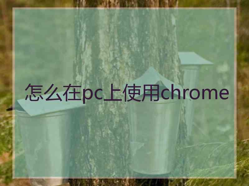 怎么在pc上使用chrome